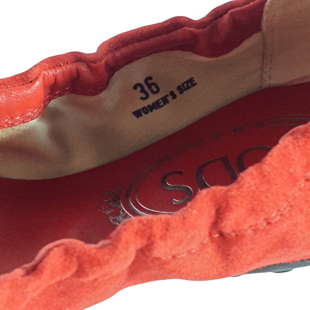 Tod's Embellished Red Ballet Shoes Size EU 36 / US 6 - Picture 5 of 6
